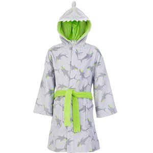 Saint Eve Grey Shark Youth Beach Cover-Up Robe Size 3-4 NWT